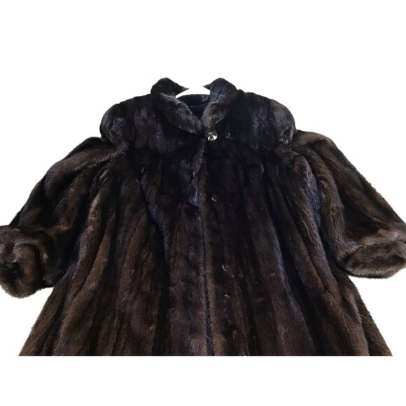 Lowenthal Fur Custom Women Sz 10 Full Length Mahogany Mink Coat MSRP $4550 - Picture 4 of 16